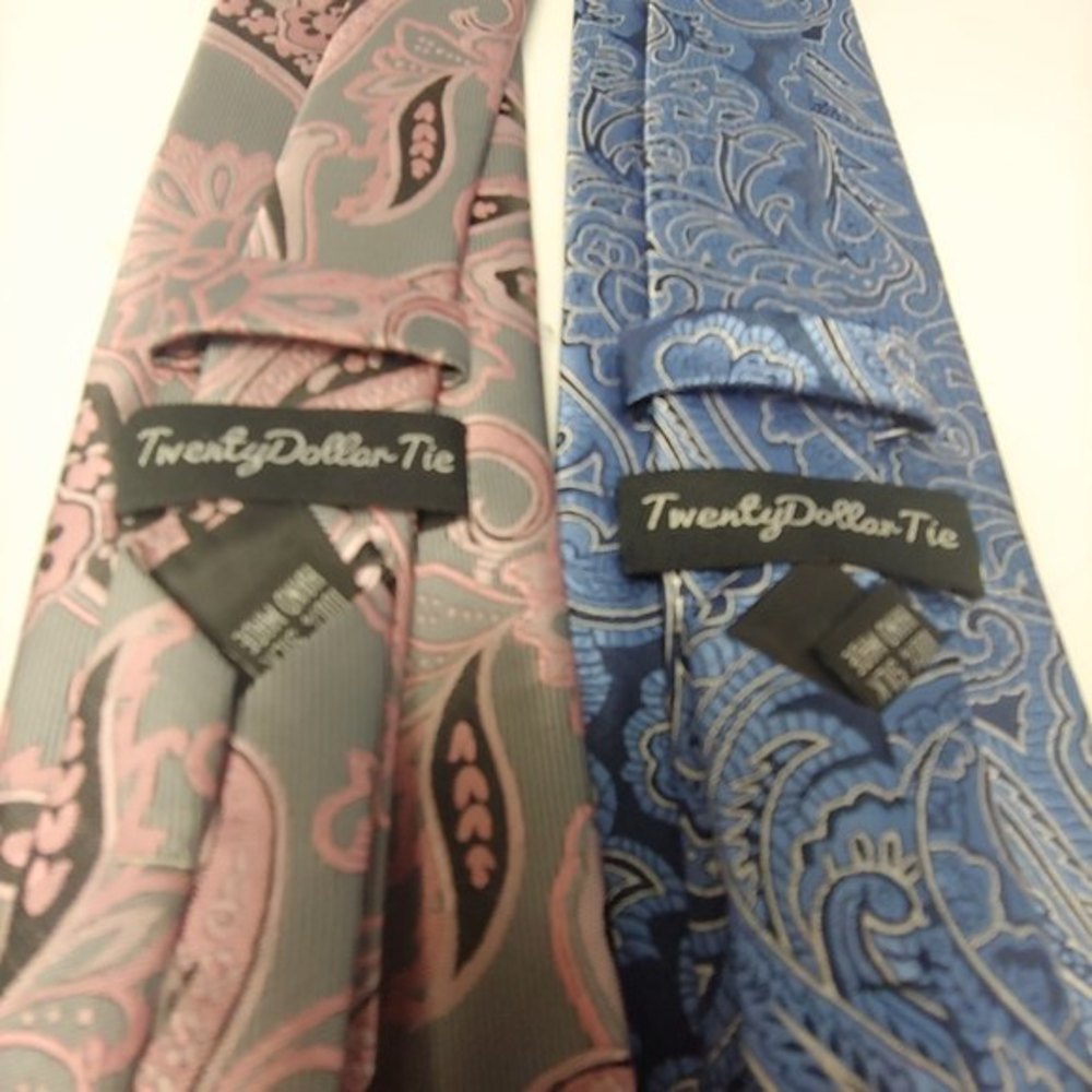 Twenty Dollar Tie..Lot of 2 Silk Neckties - Picture 2 of 2